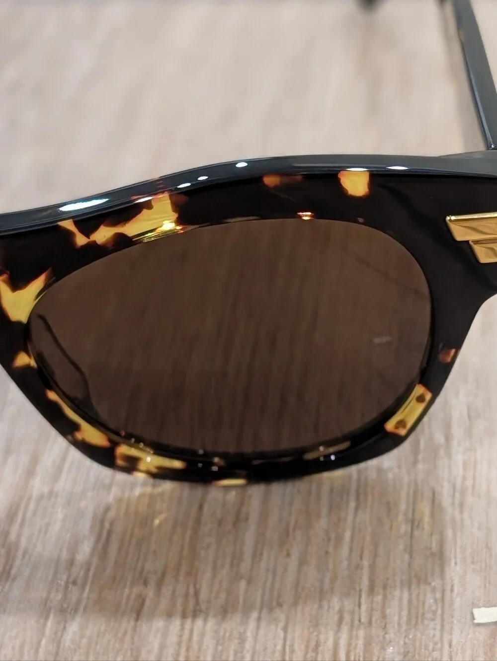 $570 Mens Authentic BOTTEGA VENETA 54mm Square Sunglasses Havana Brown